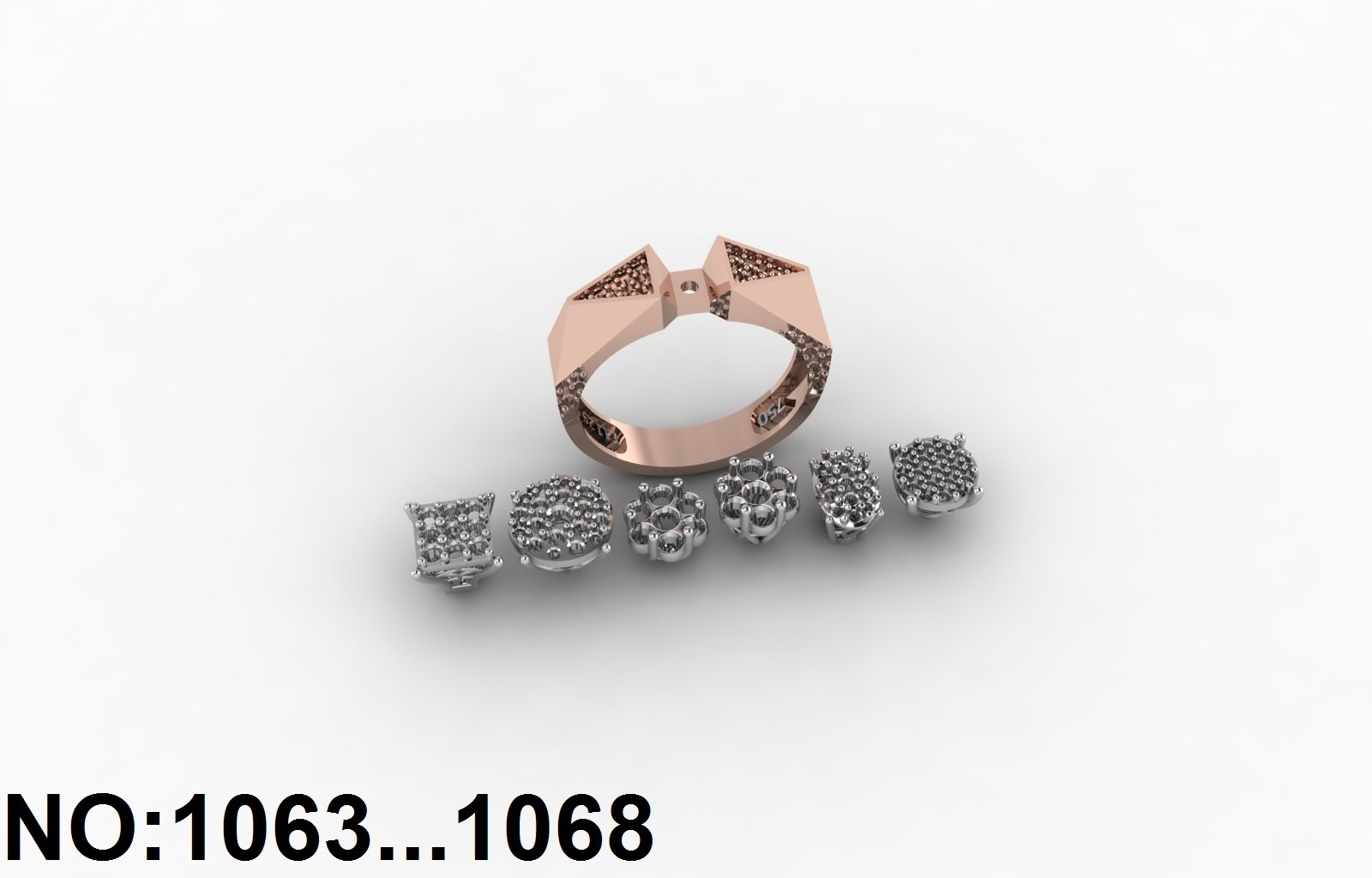 انگشتر زنانه کد 1063 -1068