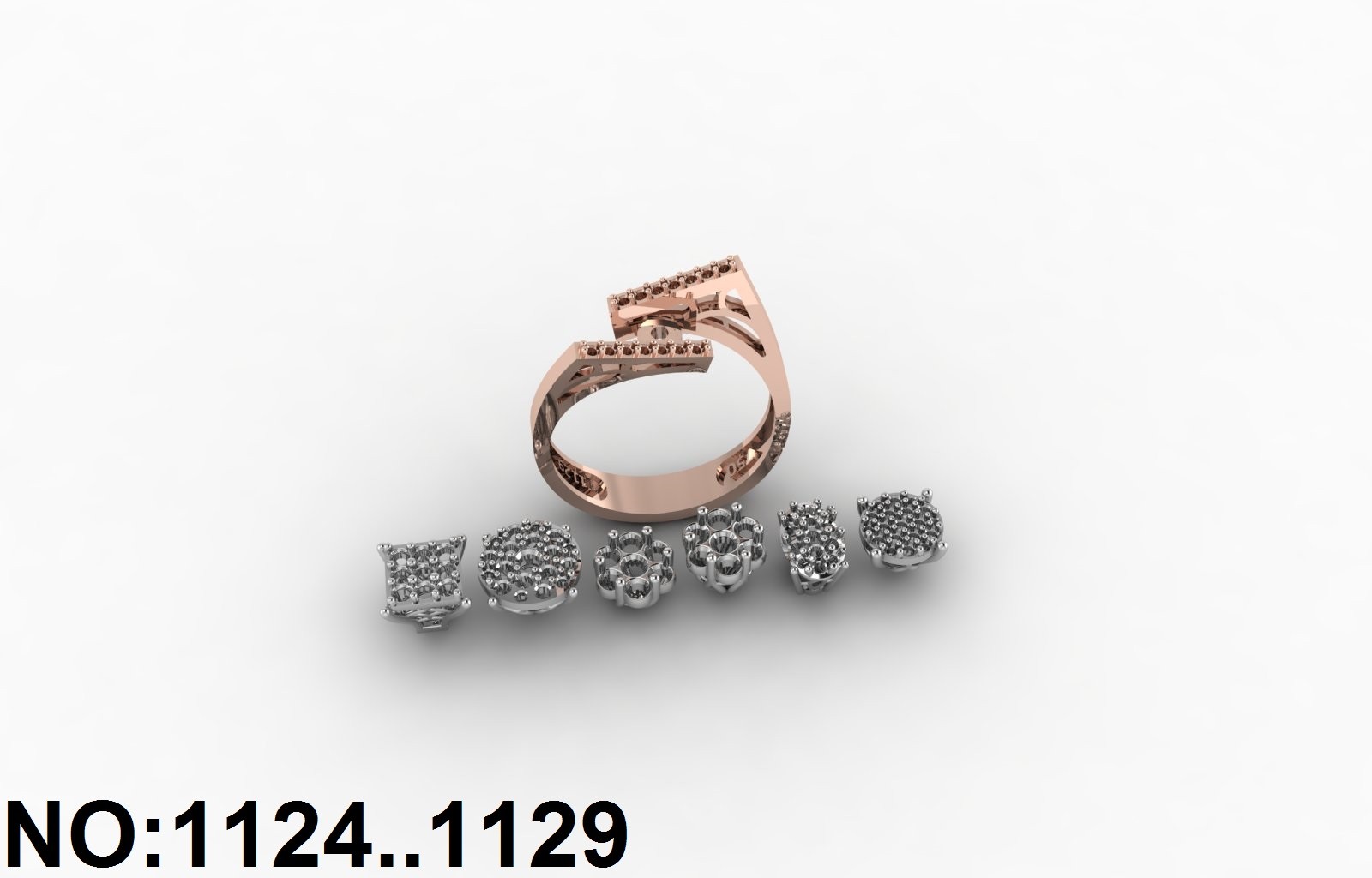 انگشتر زنانه کد 1124 - 1129