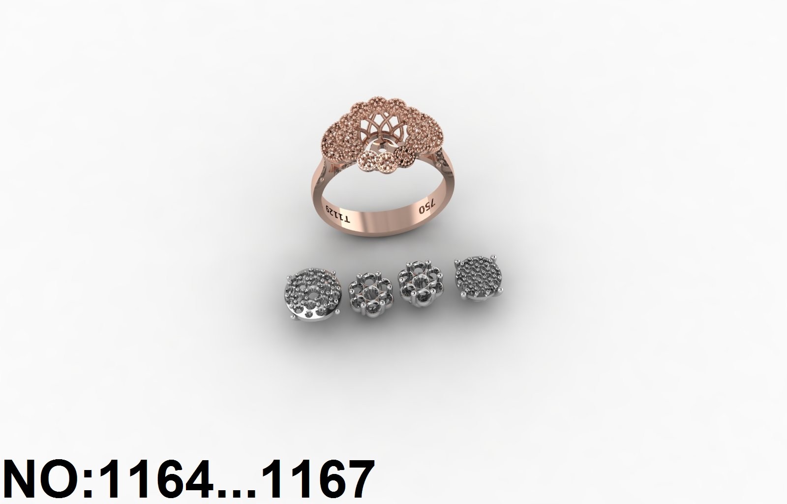 انگشتر زنانه کد 1164 - 1167