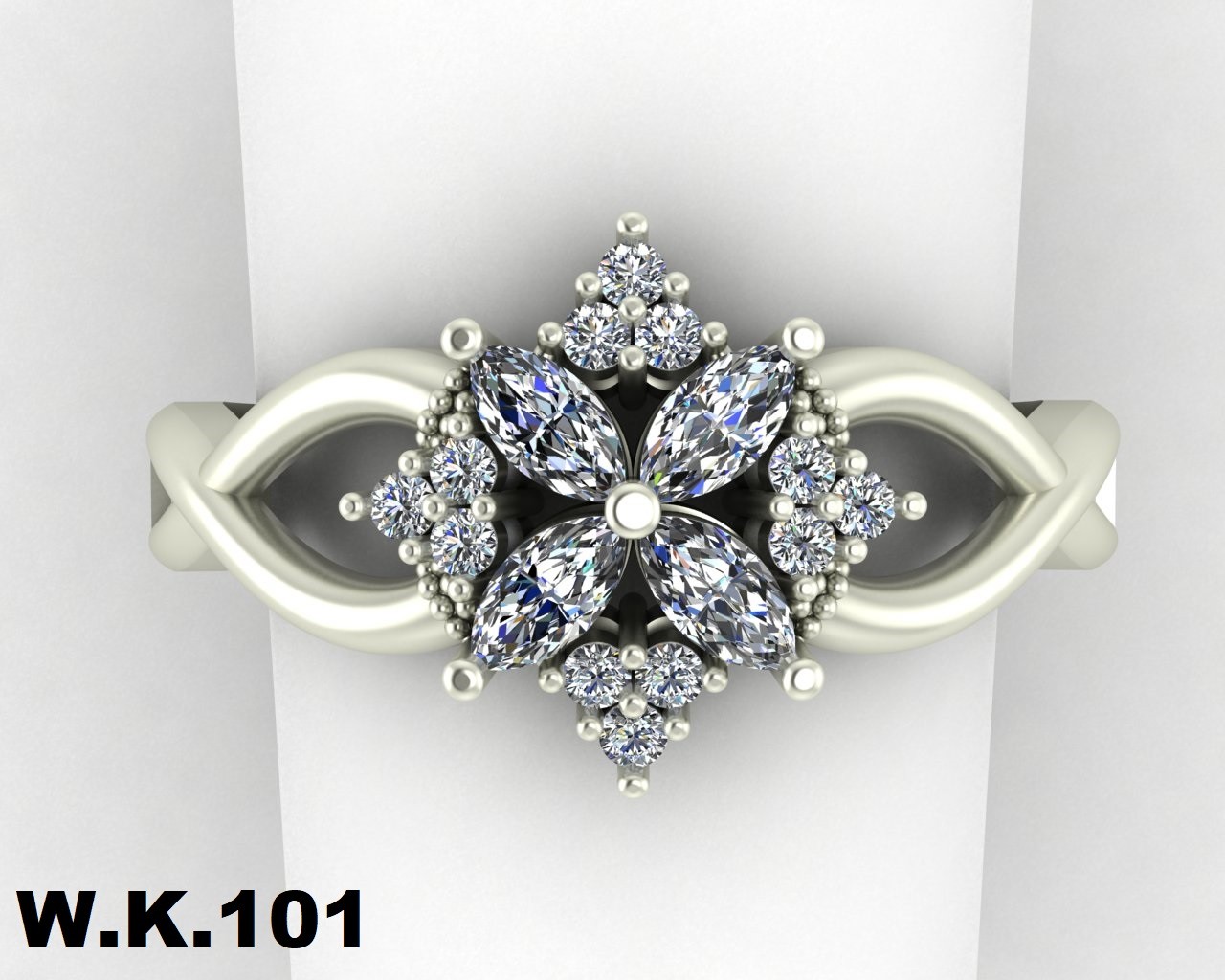 انگشتر زنانه کد :W.K.R 101