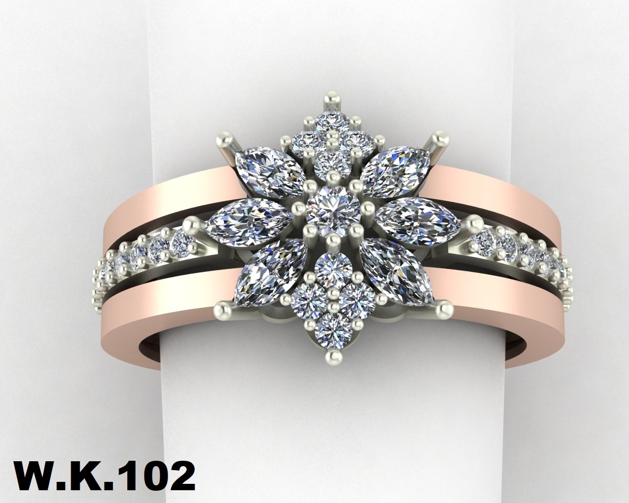 انگشتر زنانه کد :W.K.R 102