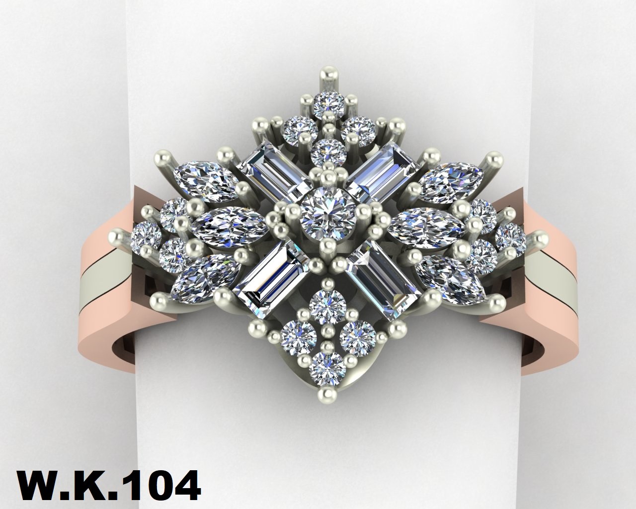 انگشتر زنانه کد :W.K.R 104