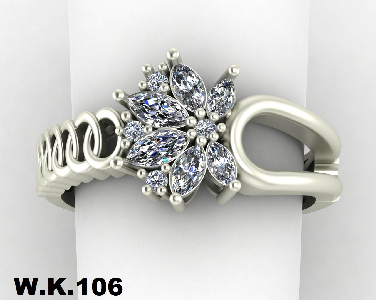 انگشتر زنانه کد :W.K.R 106