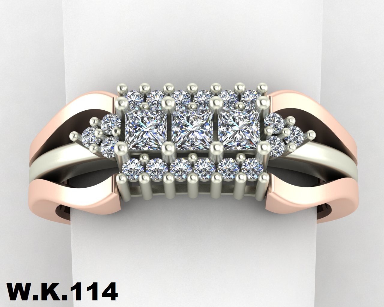 انگشتر زنانه کد :W.K.R114