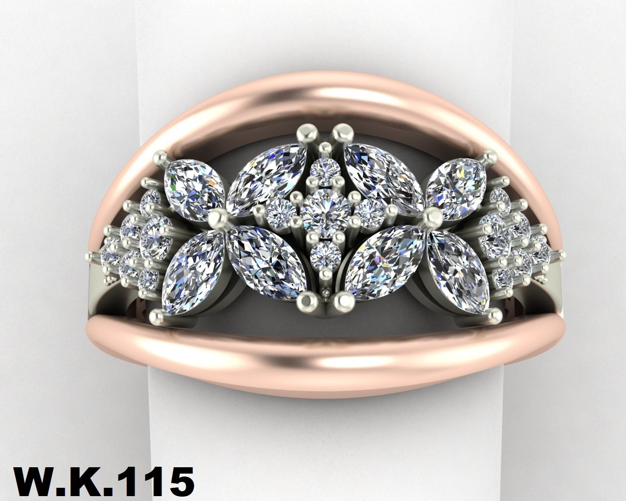 انگشتر زنانه کد :W.K.R115