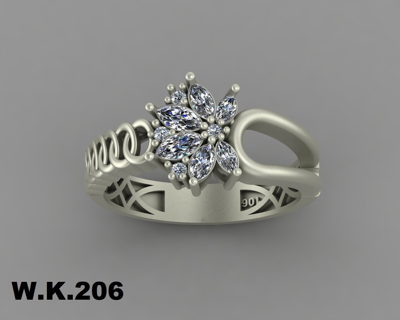 انگشتر زنانه کد :W.K.R206