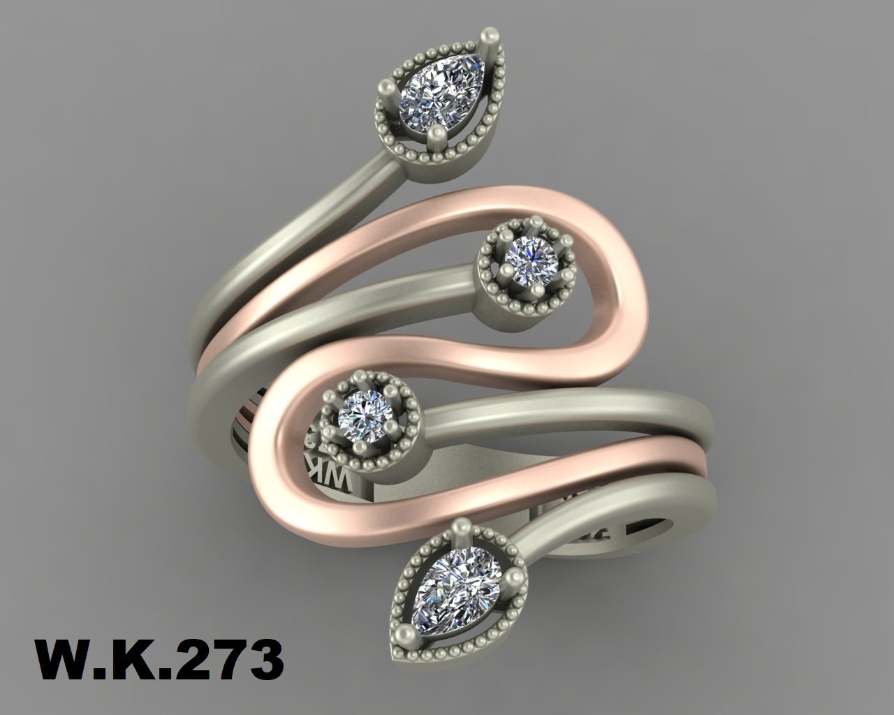 انگشتر زنانه کد :W.K.R  273